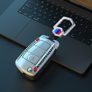 ที่หุ้มกุญแจรถรีโมทคอนโทรล3ปุ่มพร้อมพวงกุญแจเข็มขัดสำหรับ Q5 Q7 A6 Audi A3A1Q3Q2L TB - Product Image 6