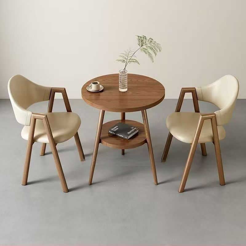 Round table + 2 chairs note on table and chair color