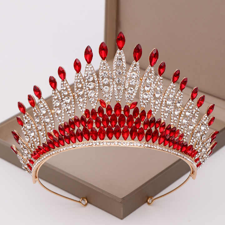 Wholesale Alloy Rhinestone Crystal Princess Bridal Tiara Floral Bridal Headpiece Crowns and Tiaras for Weddings