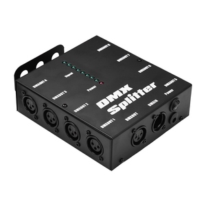 Distribuidor divisor de amplificador de señal óptica DMX512 1 entrada y salida directas 8 salidas independientes para Etapa de controlador de luz