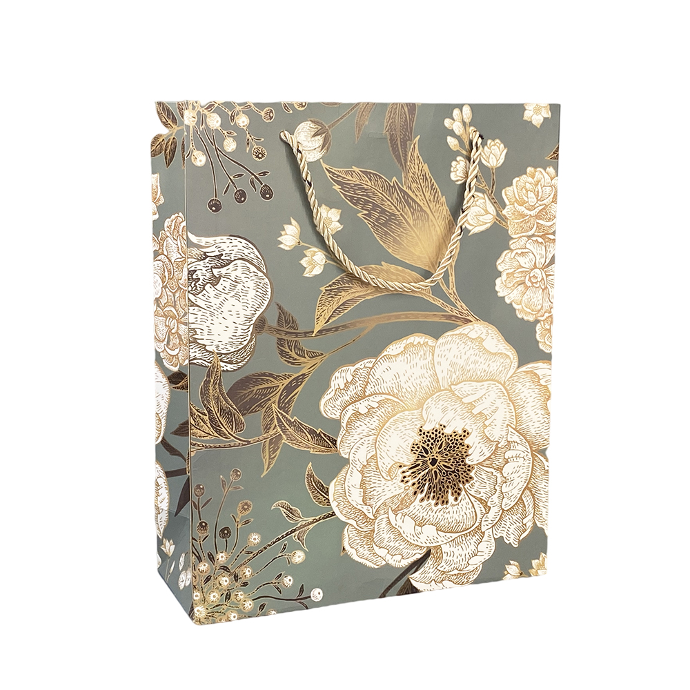 Customized Logo Print Luxury Cosmetic paper bag with logo