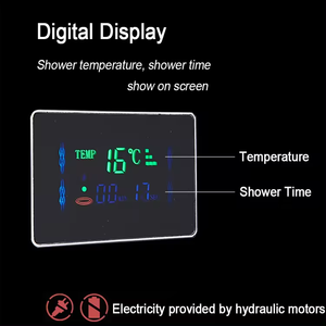 Lz Hwa. VIC phòng tắm wallmounted spa massage máy bay phản lực vòi hoa sen cột lượng mưa thép không gỉ Led vòi hoa sen Bảng điều khiển với hiển thị kỹ thuật số - Product Image 4