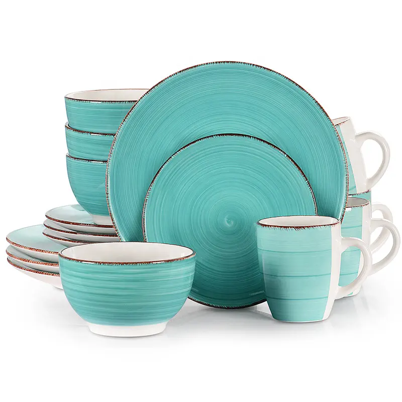 16 pcs Luxury dishes dinner set brand ceramic ware tableware wholesale dinnerware and dinner sets