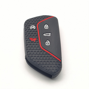 Anahtar korumalı cilt kapak kılıf için Skoda Octavia A8 koltuk Leon aslan VW Golf 8 Mk8 GTI GTD R ID3 ID4 Cupra forremote Tarraco uzaktan - Product Image 6