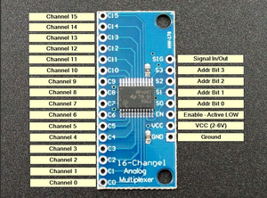 Multiplexer 16 Kanal CD74HC4067 Analoger digitaler Multiplexer Demultiplexer-Breakout-Karte für Arduino-Modul