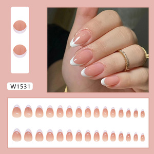 Wholesale 30pcs Most Popular False Nails French Pattern Design Artificial Nails Reusable Finger <strong>Tips</strong> - Product Image 3