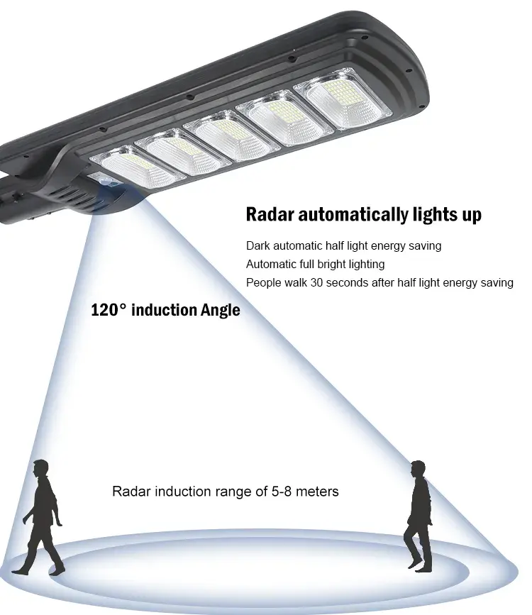 2023 açık su geçirmez ip65 100w 200w 300w 400w 500w led lamba fiyat listesi ile güneş sokak ışık güvenlik kamerası