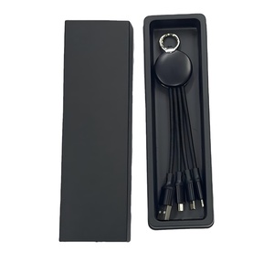 Giá rẻ nhất bán buôn Kinh doanh Quà tặng kinh doanh rơm lúa mì sinh thái thân thiện USB sạc cáp 3 trong 1 sạc cáp với Keychain - Product Image 1