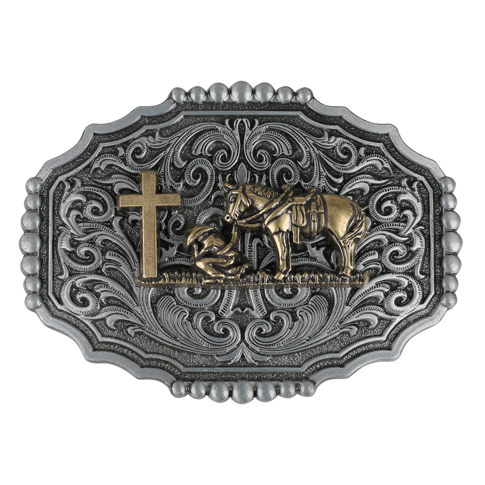 Bronze cross horse 16