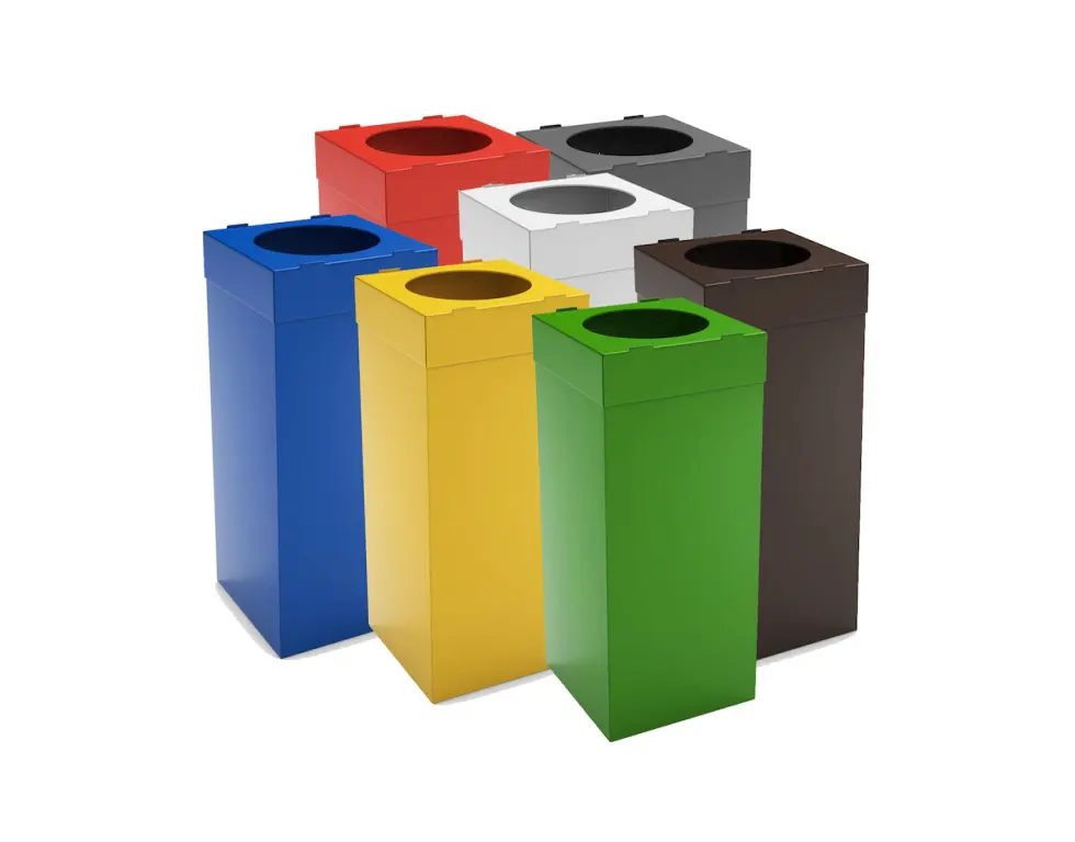Dobrável Recycle Bin Lixeira de Plástico Recipientes de Papelão Ondulado PP