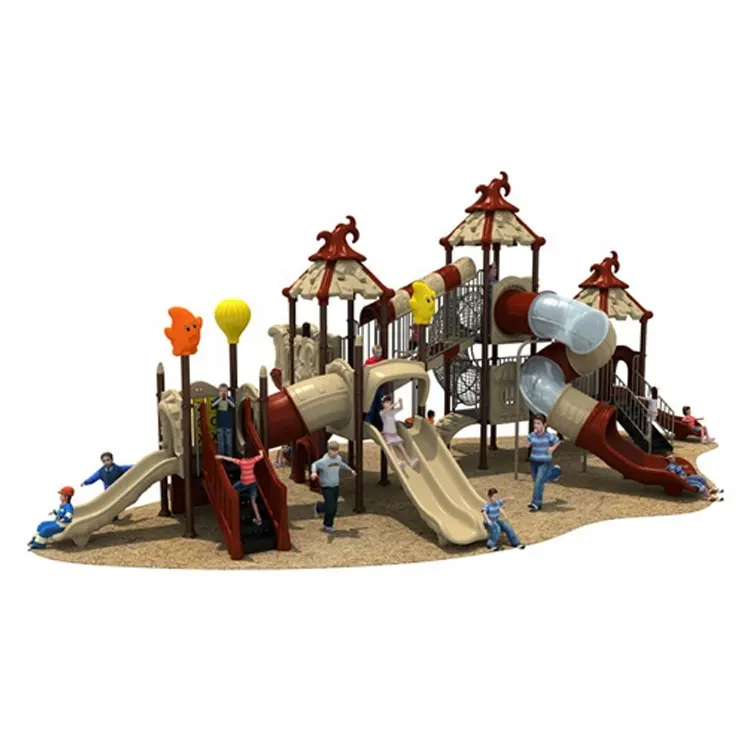 Children amusement park plastic outdoor playground slide