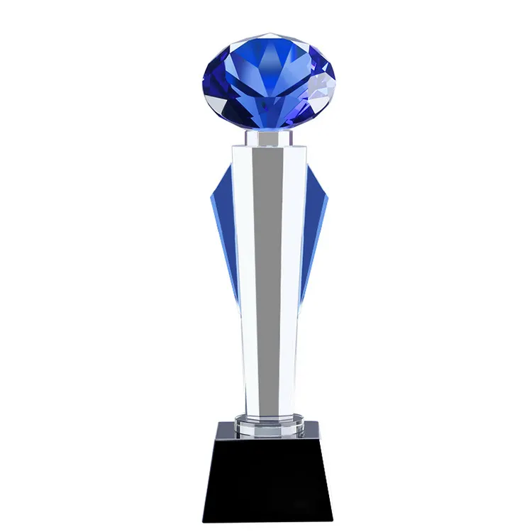 Nuevo trofeo de cristal de diamante, Medalla creativa, premio de Honor corporativo grabado personalizado, regalo conmemorativo