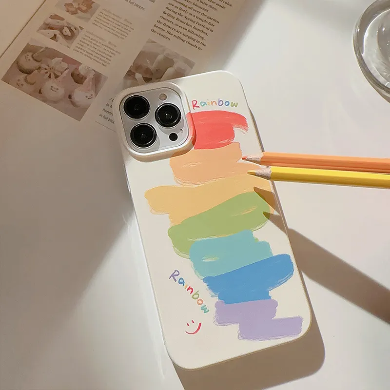 Pour iPhone 11 12 13 14 15 Plus Pro Max téléphone portable couverture complète TPU Silicone impression colorée personnaliser coque de téléphone
