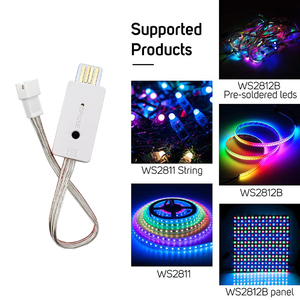 Светодиодный контроллер SP620E, USB, 5 В, миниатюрный музыкальный RGB диммер с синими зубьями, 600 пикселей, IC для 2811 WS2812B, адресная волшебная лента, гирлянда