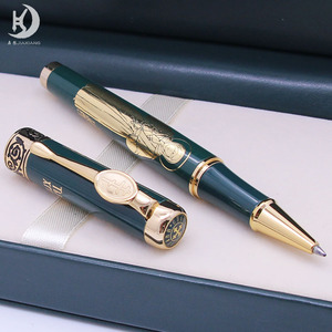 Sang Trọng Bộ Sưu Tập Crafting Vô Thời Lưu Niệm Quà Tặng Bóng Bút Tùy Chỉnh Bút Thiết Kế Dập Nổi Màu Xanh Lá Cây Con Lăn Bóng Bút Thiết Lập - Product Image 1