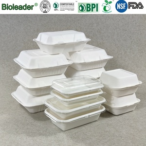 חד פעמי מתכלה קנה סוכר נייר לקחת משם Takeout Takeaway מזון מהיר תיבת הצהריים מזון אריזת תיבה