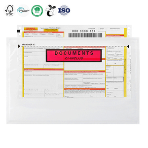 批发文件封闭信封透明粘合剂防水塑料运输快递包装清单袋 - Product Image 4