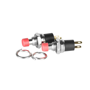 Interruptor de botón momentáneo rojo de 7mm a prueba de agua SMD 12V bajo voltaje 2 pines 2A Max fuente de luz LED con función ON/OFF - Product Image 1