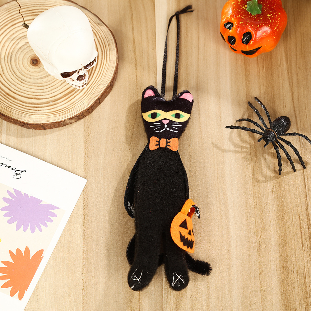 Ornement de chat noir d'Halloween