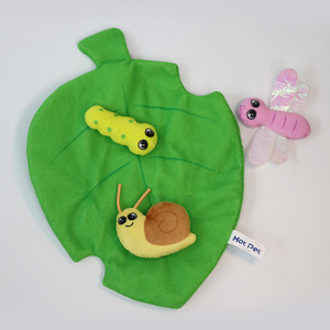 Caracol Catnip poliéster mezcla gato juguete micro felpa impresión Meow juguetes grandes hojas verdes dibujos animados gatito Juguetes - Product Image 3