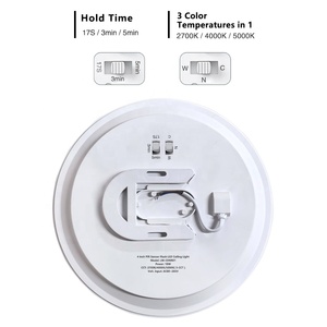 16W 24W per interni esterni con supporto quadrato oscuramento a led moderno sensore di movimento lampada a soffitto con sensore ip65