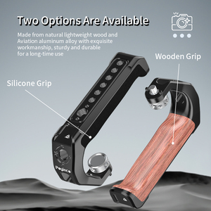 Universal <strong>Camera</strong> Top Handle with 3/8&quot; <strong>ARRI</strong> Locating Pins <strong>Camera</strong> Cage Wooden Top Handgrip with Cold Shoe - Product Image 5
