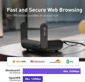 OpenWRT 21.2 Support Cyber Ghost Vpn DFS NAS File Sharing MU MIMO <strong>Wi</strong> <strong>Fi</strong> 6 Routers - Product Image 3
