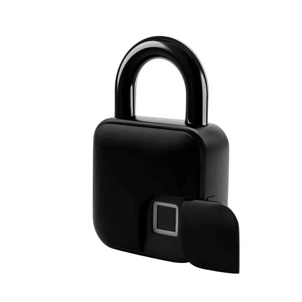 AJF Blocco Delle Impronte Digitali Sicuro Lucchetto di Sicurezza Smartlock Anti Furto di Blocco Casa di Ricarica USB Esterna Impermeabile 86x53x24mm <300ms