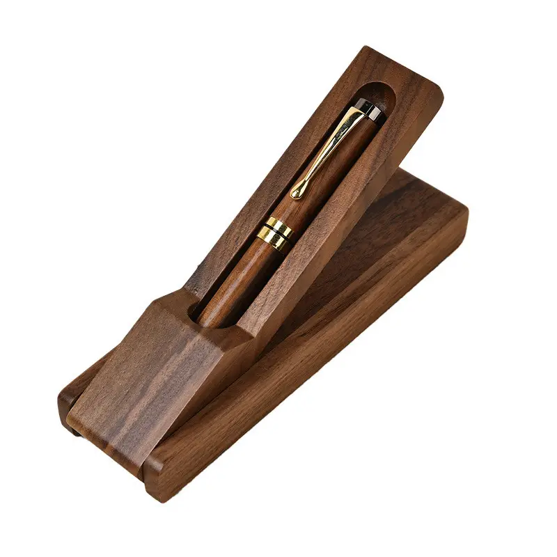 2023 kotak hadiah kayu logam pulpen kayu pena pulpen logo kustom pena bolpoin mewah