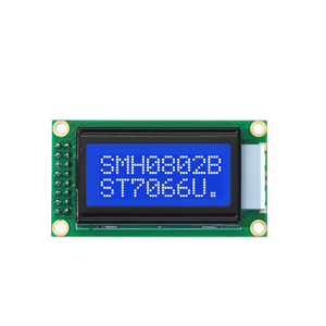 Pantalla LCD 0802B, módulo de pantalla industrial de 8x2 caracteres con interfaz I2C, cable DuPont incluido - Product Image 1