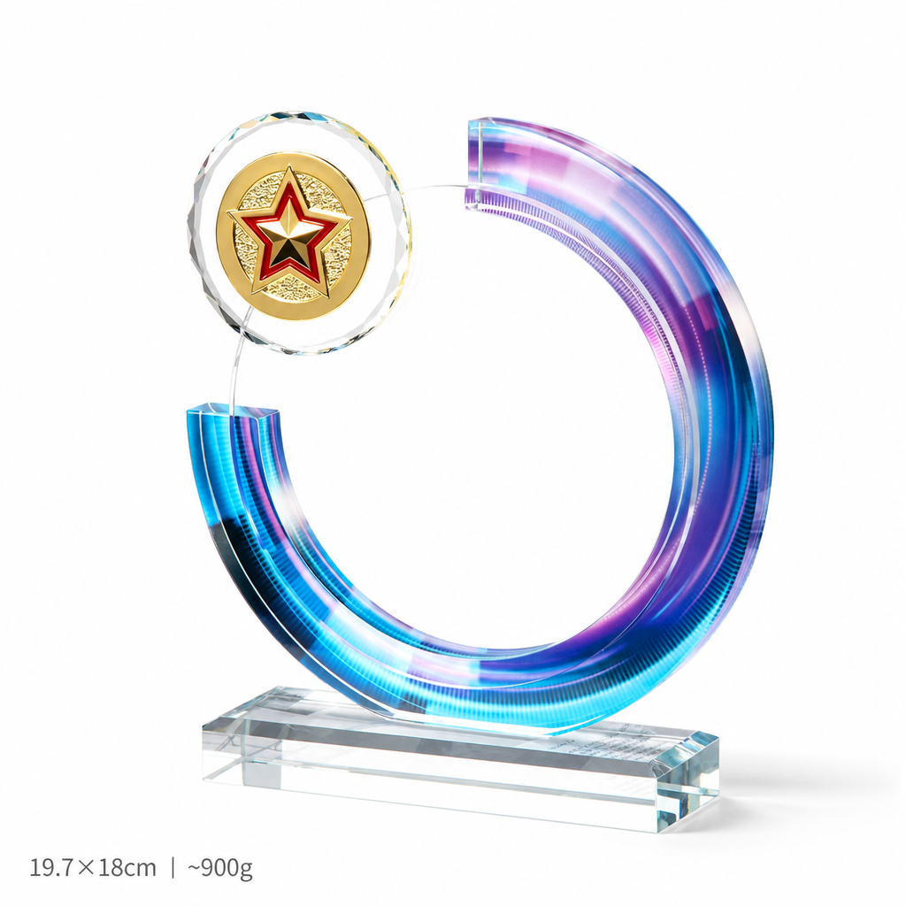 Trofeo dipendente base trasparente stile C