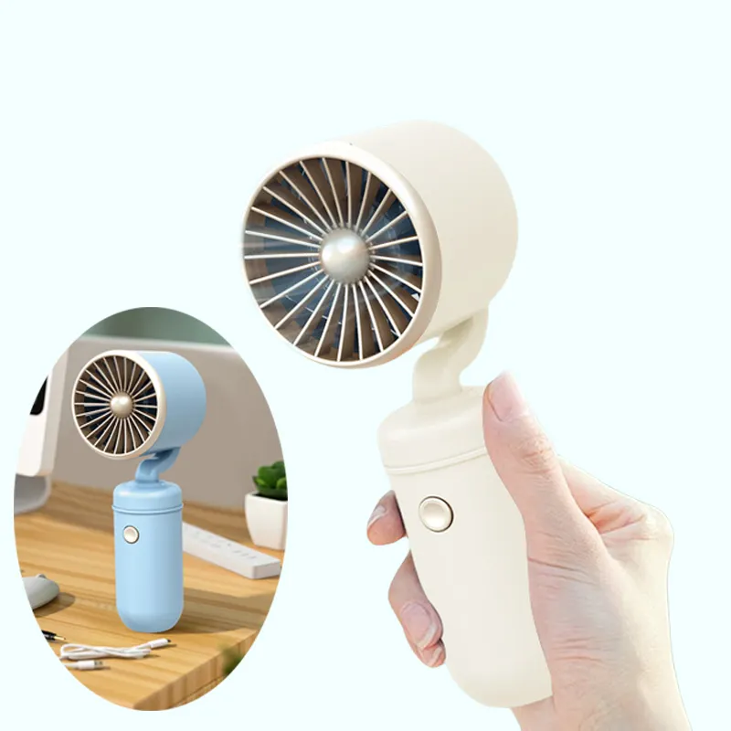 Quiet Portable Mini Handheld Air Cooler Fan Personal Battery Operated 3 Custom Logo Free Hand Car Use Table Box Package Included