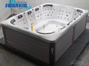 12 Personen <span class=keywords><strong>Embedded</strong></span> Whirlpool Bad Tube Big SPA Massage Outdoor Swim Spa Pool Outdoor Modern für Smart Controlled