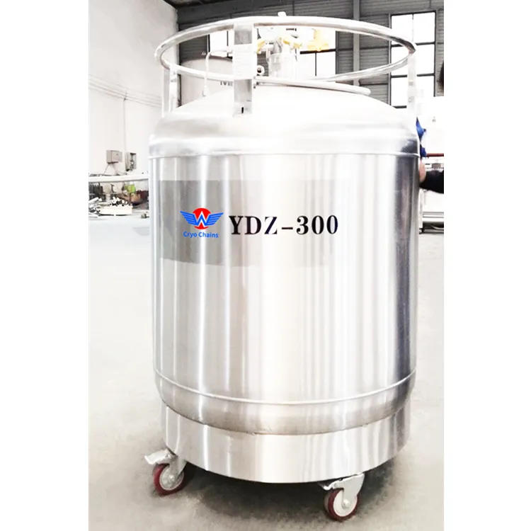 YDZ-300 300L SUS304 stainless steel self pressure liquid nitrogen container for cryosaunas biobank freezer LN2 transfer filling