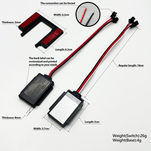 12V 5A 60w智能单键发光二极管镜子浴室开/关化妆镜调光传感器触摸开关 - Product Image 4