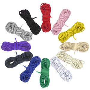 Factory <strong>Custom</strong> 100% Polyester Jacquard Drawstring Woven <strong>Elastic</strong> Rope for Decorations Colorful Rubber Cord Waterproof Strap - Product Image 2