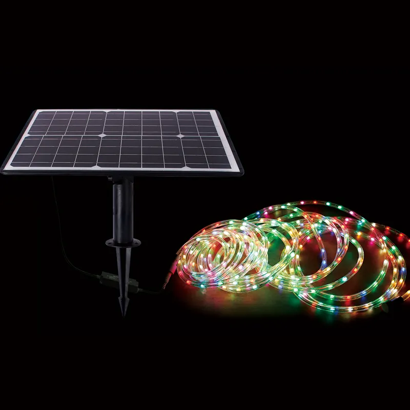 Bande lumineuse led rgb à énergie solaire extérieure étanche