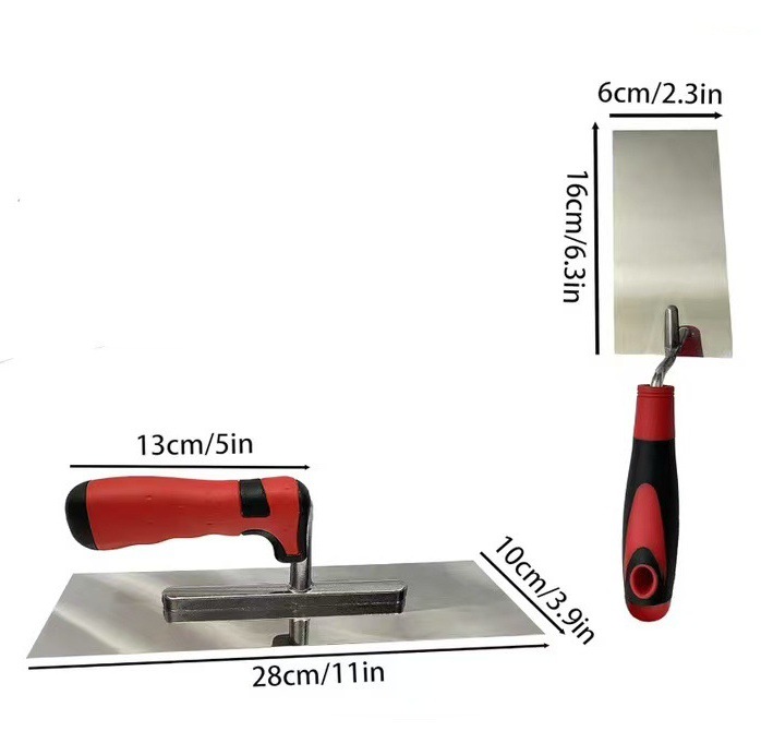 Ensemble de 2 briques à bord plat en acier inoxydable 10*28 cm