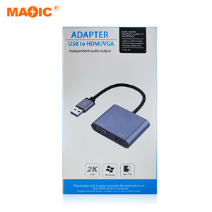 USB 3.0至HDMI VGA适配器电缆USB3.0多端口双输出显示器1080P音频视频转换器 - Product Image 6