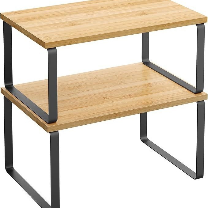 Ensemble deux pièces couleur bambou et bois, structure en fer noir