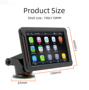 Tela de toque Carplay sem fio AOGO 720P, conexão com tela Carplay GPS do telefone, <span class=keywords><strong>monitor</strong></span> de carro PND de navegação de 7 polegadas