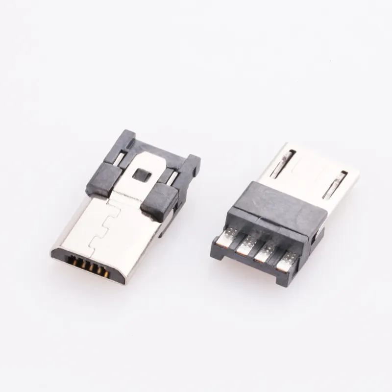 Factory Double Lock V8 Micro USB Connector 2Pin Male Jack for Solder USB Cable Kit