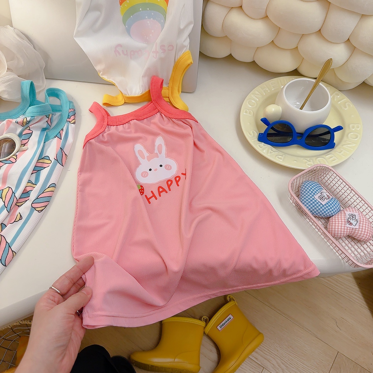 Robe nuisette lapin rose