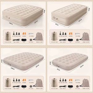 Matras tidur tiup PVC 2 orang, alas tidur Interior dapat dilipat Modern dengan pompa bawaan dan tebal - Product Image 6