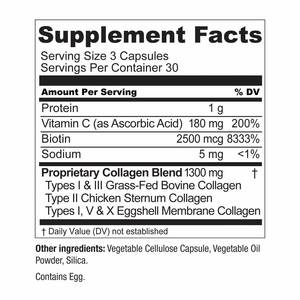 Kollajen çok kollajen kapsülleri türleri ötesinde I II III V & X hidrolize karışımı Biotin ve C vitamini saç cilt çivi için - Product Image 4