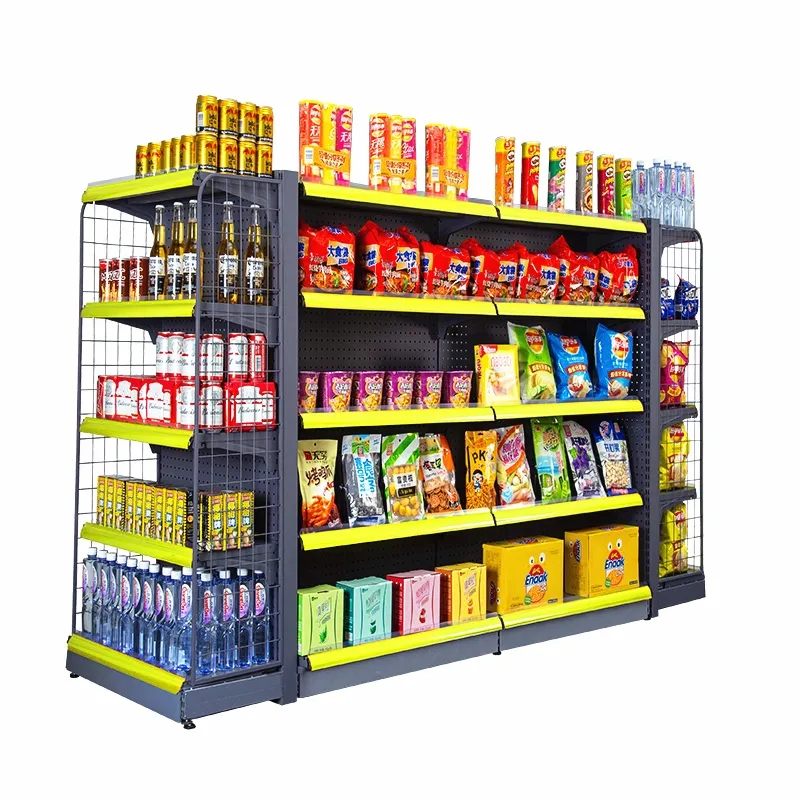 Estante Guichang estante de metal para supermercado/Diseño de soporte Super Market Shop Display Store Rack Equipment Supermarket Racks