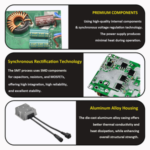 High Efficiency <strong>10</strong>-16VDC 12V to 48V <strong>DC</strong> 10amp <strong>Dc</strong> boost Step-up Non-isolated <strong>DC</strong> Converter - Product Image 3