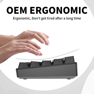 Teclado mecánico de ordenador de 61 teclas, diseño ergonómico RGB, teclado conectado, teclado de ordenador para juegos barato - Product Image 2