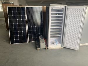 Conglateur Solaire商用立式制冰机块DIY冰块11层家用太阳能冰箱冰柜，带太阳能电池板