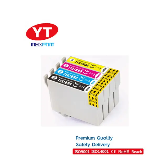 Yelbes T0711H T0715 T0711 T0712 cartuccia d'inchiostro a getto d'inchiostro compatibile T0711-T0714 T0891 Premium colore per Epson stilo SX210 SX115